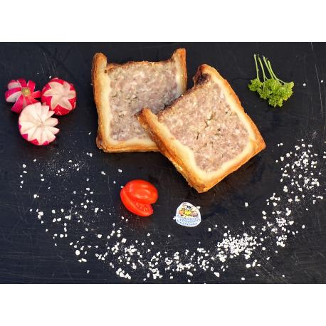 Pâté croûte nature en tranches (+/- 250g : 2 tranches)