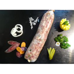 Saucisson à cuire aux pistaches (+/- 500g)