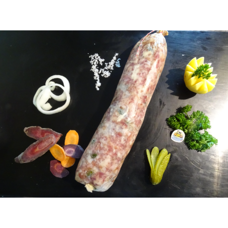 Saucisson à cuire aux pistaches (+/- 500g)