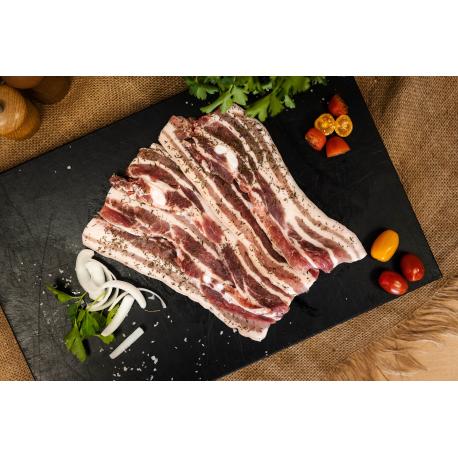 Tranches de lard aux thym (+/- 400g : 5 unités)