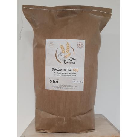 Farine de blé T80 5kg L'épi roannais