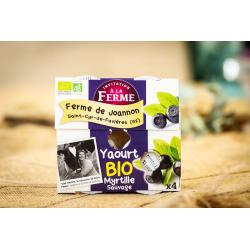 Yaourt fermier myrtilles sauvages x 4 - bio